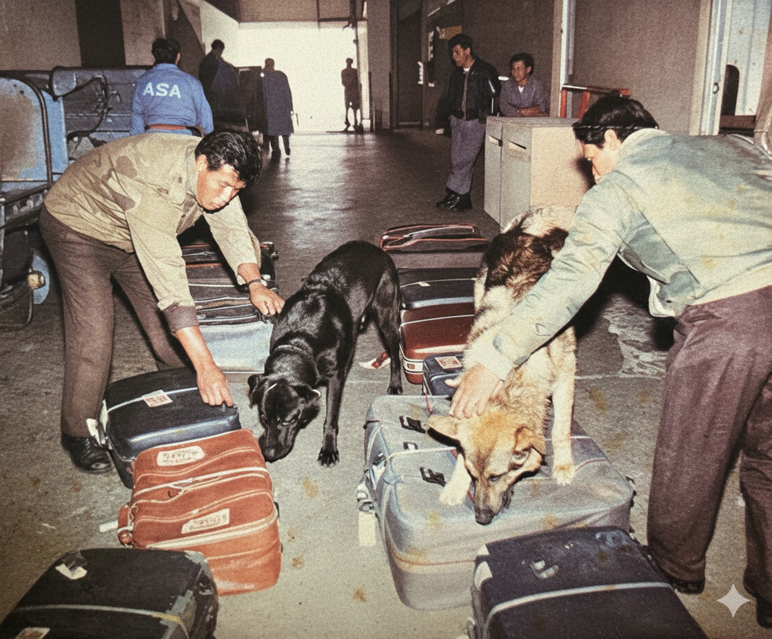 Servicio Antidrogas en el Aeropuerto Mariscal Sucre